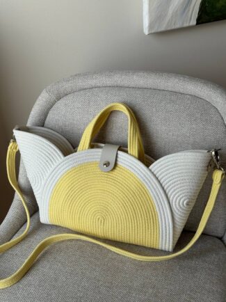 SOFI złamana biel żółty pastelowy z zapięciem