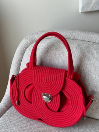 GRACE czerwona + pasek z ekoskóry regulowany